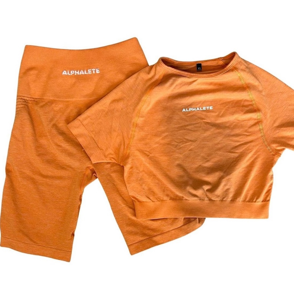 Alphalete Athletics Amplify Short Sleeve Crop Top Seamless